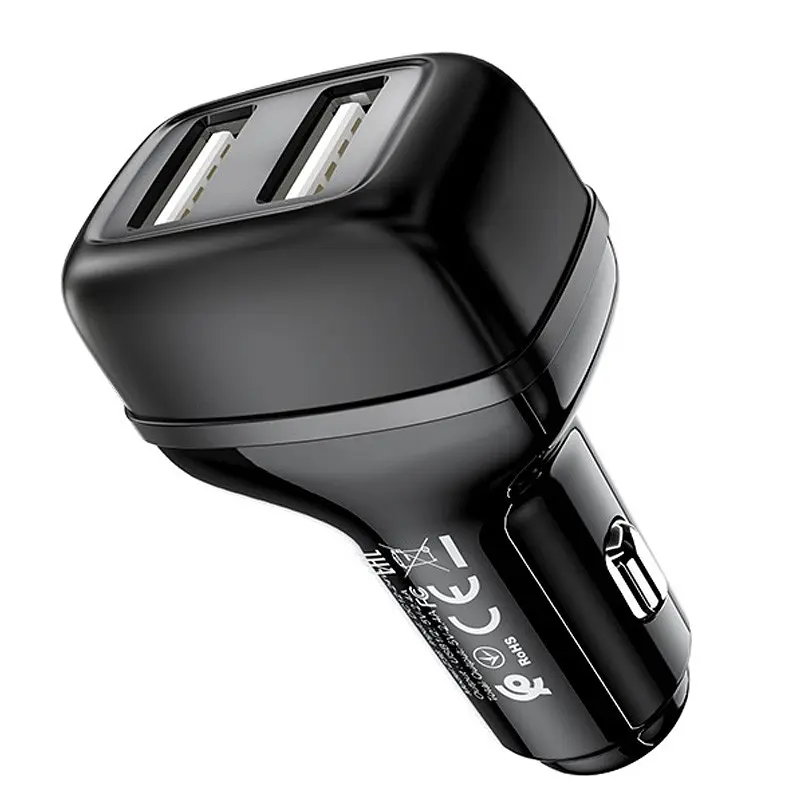 АЗП Hoco Z36 Leader 2.4A (2USB-A) Чорний - фото 4