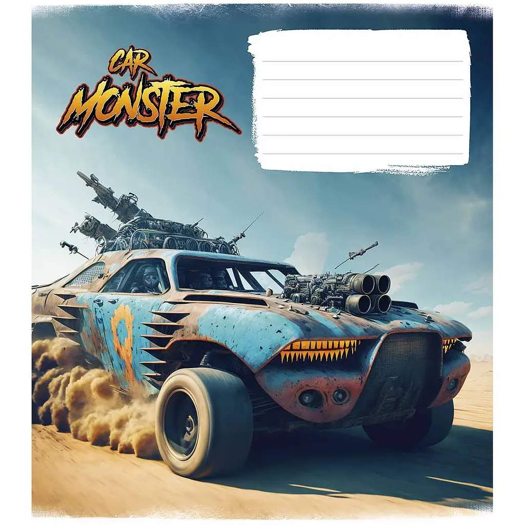 Набор тетрадей Школярик Car monster, косая линия, 12 листов, 30 шт. (012-3243С.) - фото 5