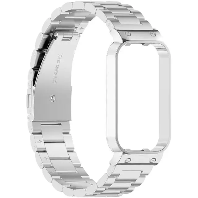 Ремінець-бампер DK для Xiaomi Redmi Smart Band 2 Metal Fitlink Steel Watch Band (017613) (silver) - фото 2