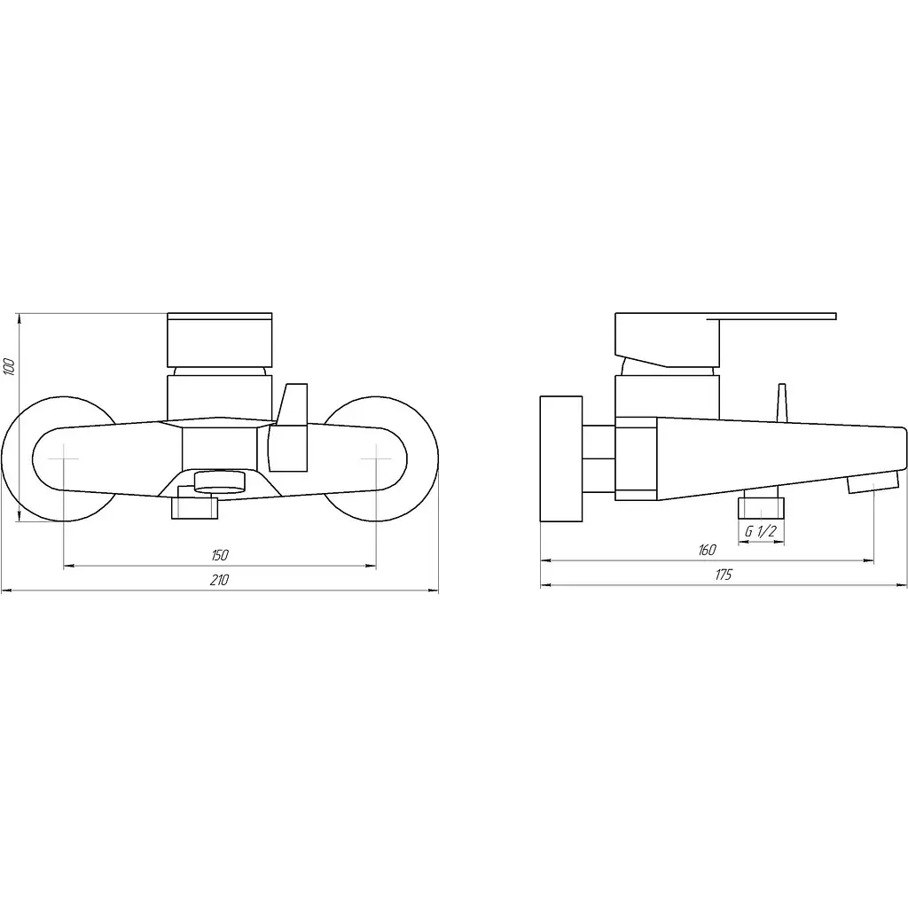 Змішувач для ванни Globus Lux Main SM-102N Нержавіюча сталь - фото 4