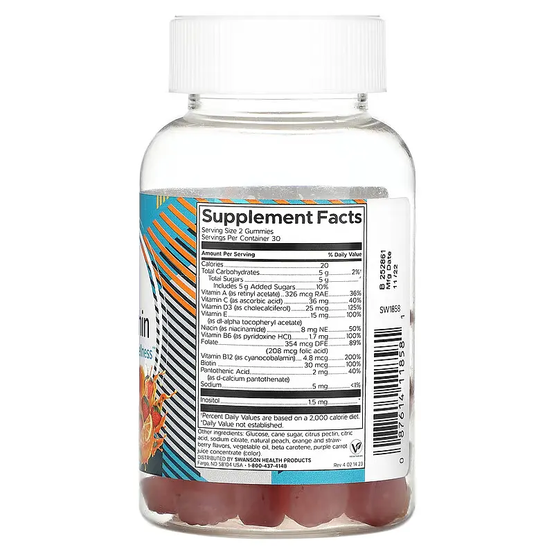 Мультивітаміни для Дорослих Adult Multivitamin - 60 жувальних цукерок - фото 2