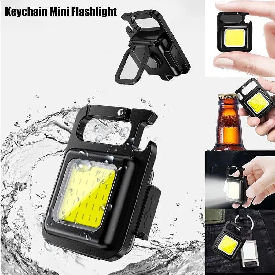 Ліхтарик багатофункціональний з карабіном Rechargeable Keychain Light акумуляторний 3 режими - фото 2