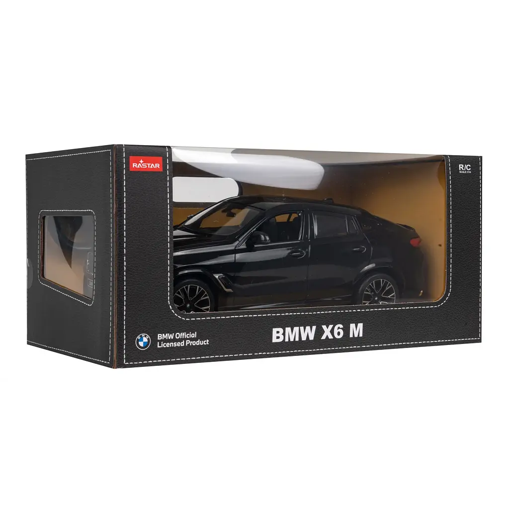 Машинка RASTAR BMW X6 M на дистанционном управлении + пульт 2,4 ГГц 1:14 черный 99200 - фото 7