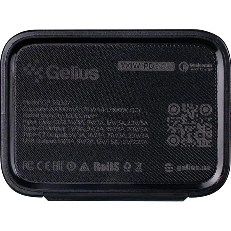 Повербанк Gelius GT GP-PB307 20000mAh QC+PD 100W Black - фото 6