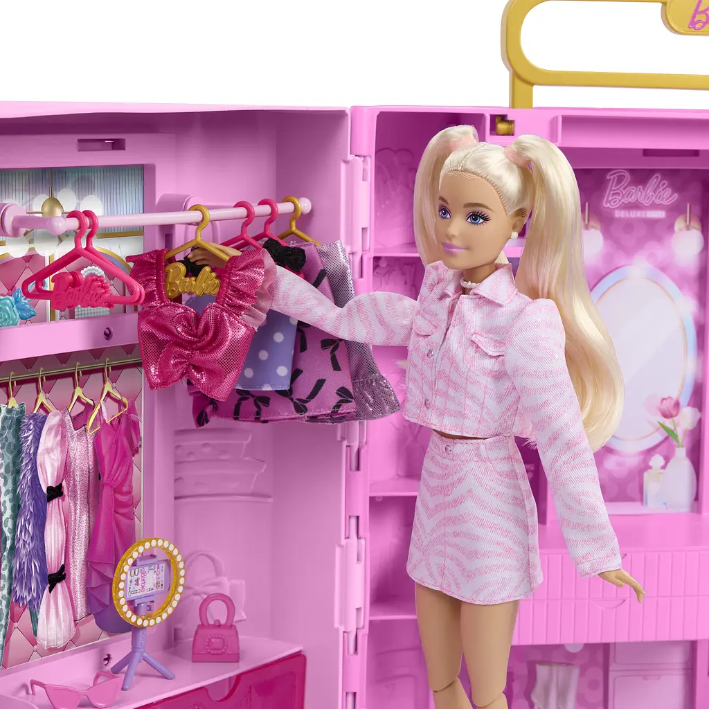 Портативна шафа-гардеробна для ляльки Barbie Deluxe Style Гардероб мрії (JJP01) - фото 8