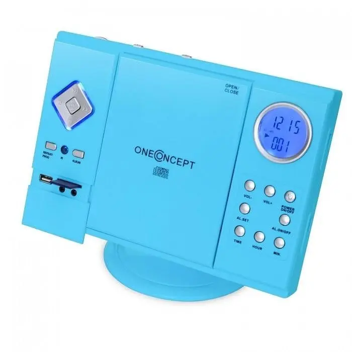 Стереосистема OneConcept V-12 MP3 CD плеер USB SD AUX (10009512) Голубой - фото 6