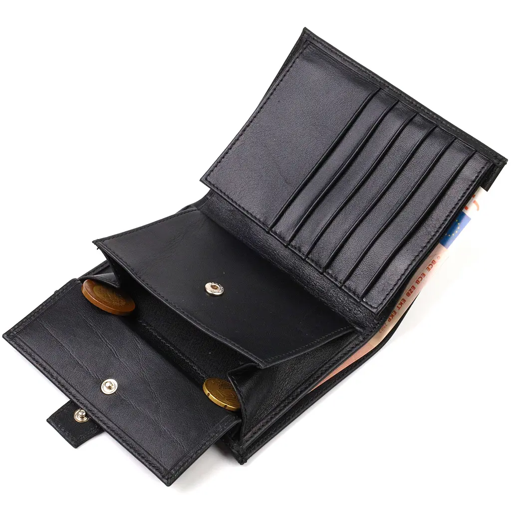 Мужской кожаный кошелек Canpellini 10х13х1.5 см acs0025650 - фото 6