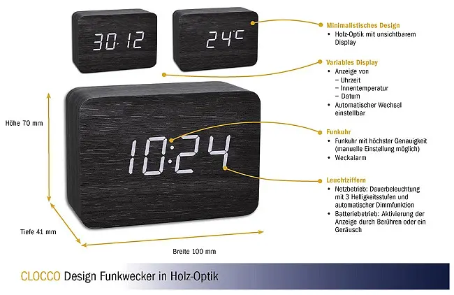 Годинник настільний TFA CLOCCO 60254901 - фото 4