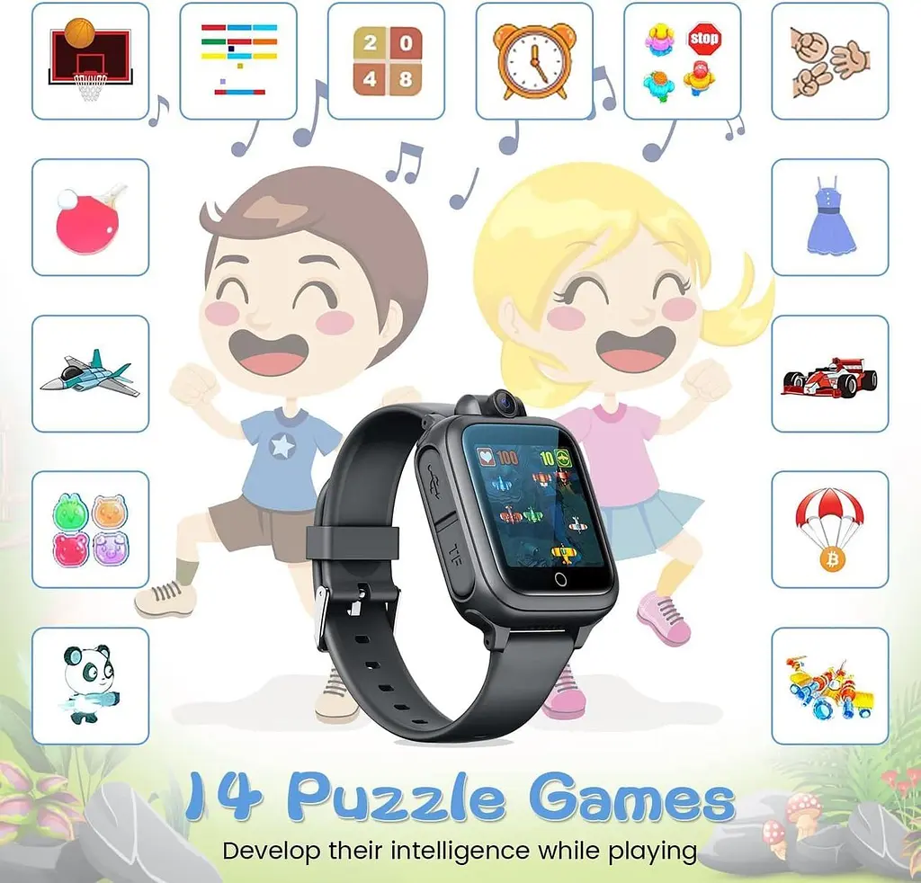 Розумний годинник Awatty Kids для хлопчиків і дівчаток, Модний розумний годинник для хлопчиків для дітей 5-12 років - фото 4