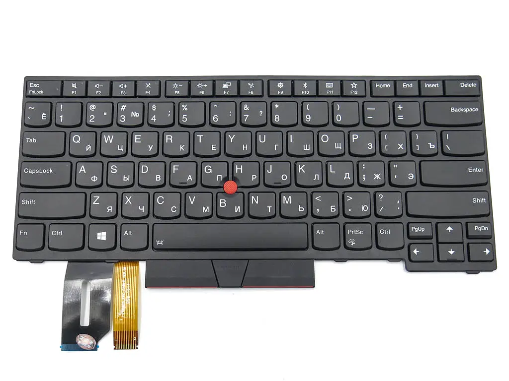 Клавіатура для Lenovo ThinkPad E480, E485, L480, L380, T490, E490, E495, L490, T495, yoga L390 (T480S. 01YP360, 01YP520) (UA Black з підсвічуванням). - фото 3