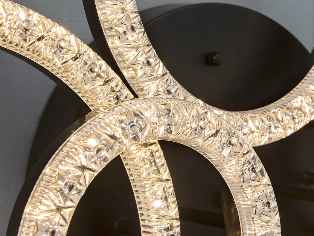 Стельова LED-люстра Diasha MX4770/2+2BK 135W, 6 кілець, 3 кольори світла, 60×82 см, настінний вимикач - фото 6