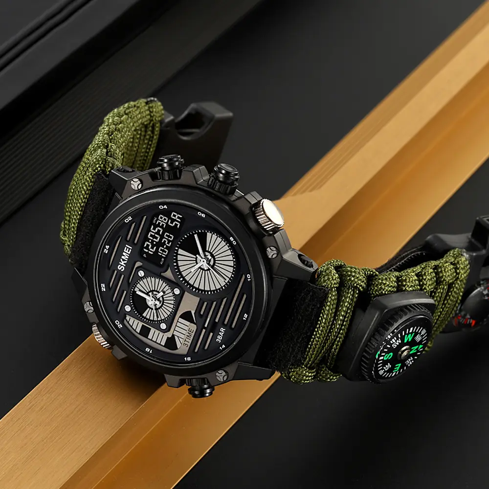 Чоловічий наручний годинник 2202NAG Army Green Skmei acs0030152 - фото 5