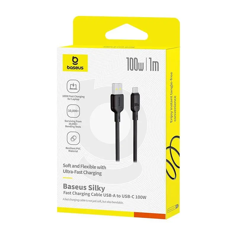 Кабель Baseus Type-C Silky Series Fast Charging Cable 100 Вт/6 А 1 м - фото 2