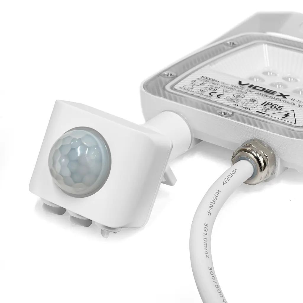Прожектор Led Videx F5 10W 3000-5000-6500K з датчиком руху 230V білий (VL-F5-010CW-S)  - фото 8