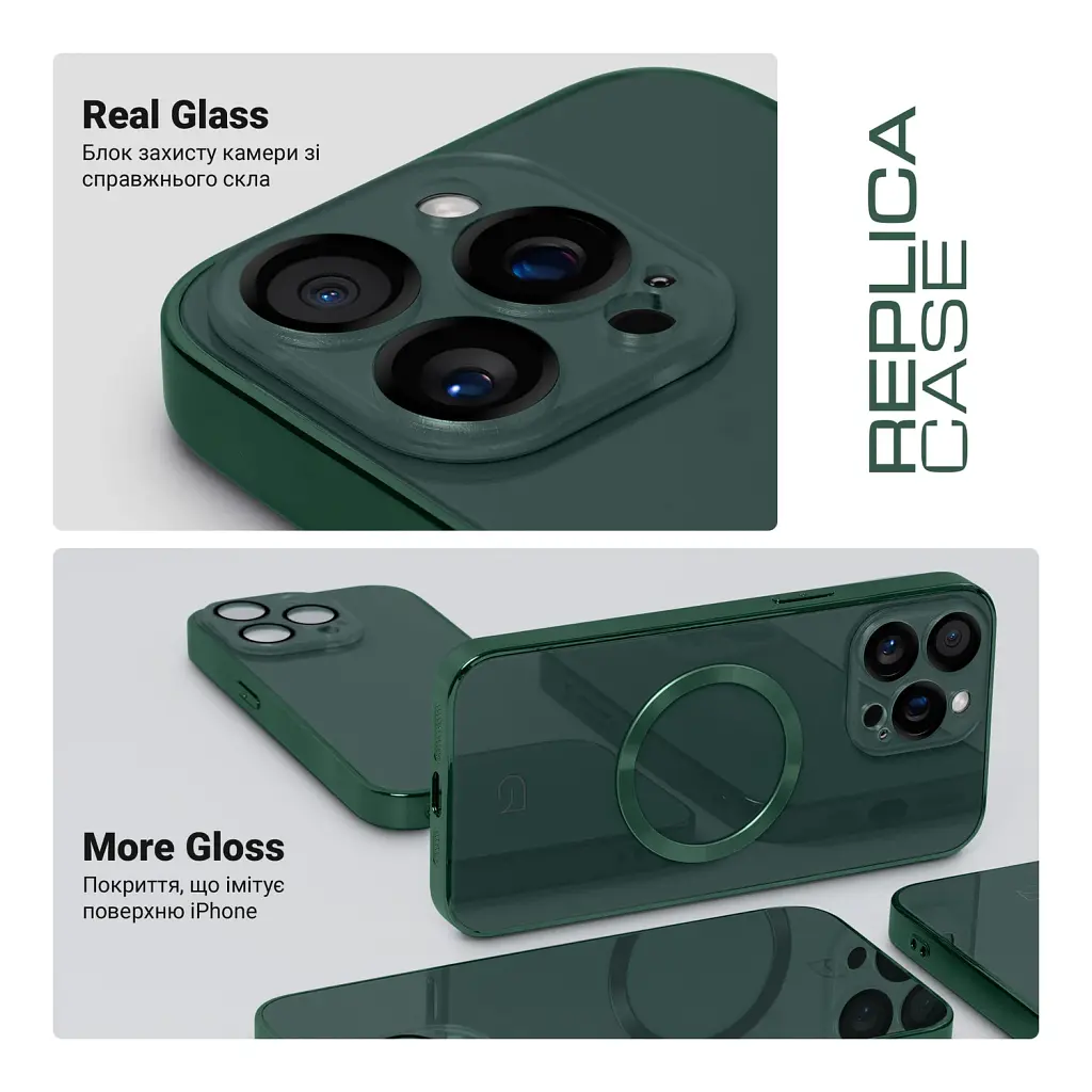 Чохол ArmorStandart Replica MagSafe для Apple iPhone 13 Pro Max Green - фото 3