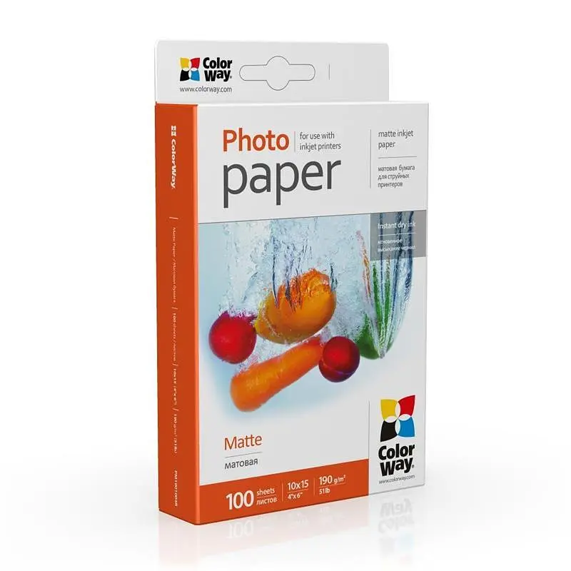 Фотопапiр Colorway матовий 190г/м2 10x15см 100 арк. (PM1901004R) - фото 2
