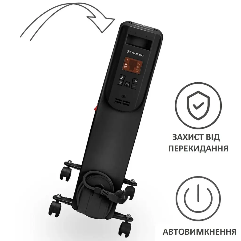 Обігрівач масляний Trotec TRH 25 E 2500W Black (1410000720) - фото 4