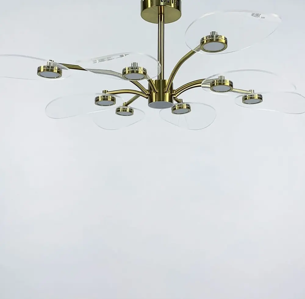 Потолочная люстра с лепестками из прозрачного акрила Ст. C 11-850 | Line F - фото 2