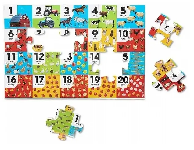 Мега-пазл Melissa&Doug Числа/Ферма, 24 елементи (MD31002) - фото 3