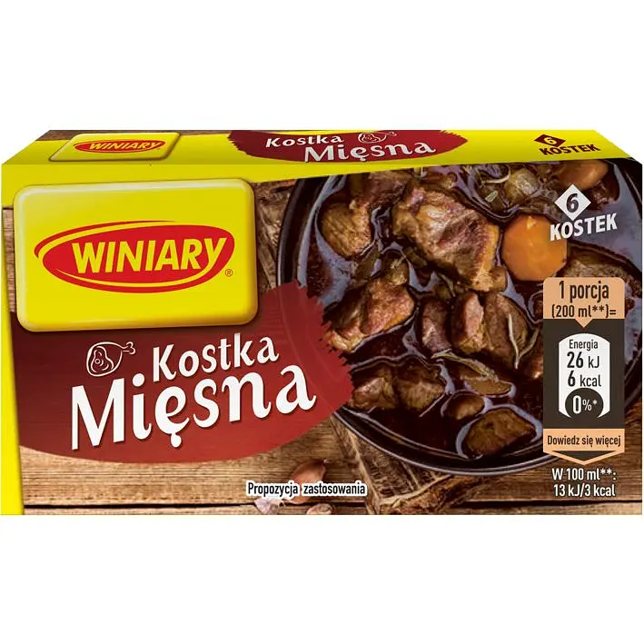 Кубик бульонный Winiary со вкусом мяса, 6 шт., 60 г (914679) - фото 2