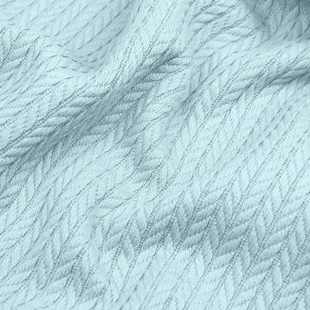 Плед покривало Cosas Mint Knitted Braid 240х260 см косичка (Blanket_04Mint_KnittedBraid_240x260) - фото 4