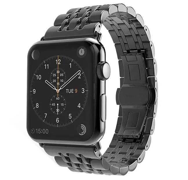 Металевий ремінець Primo Steel Link для годинника Apple Watch 42 мм, 44 мм, 45 мм Black - фото 2