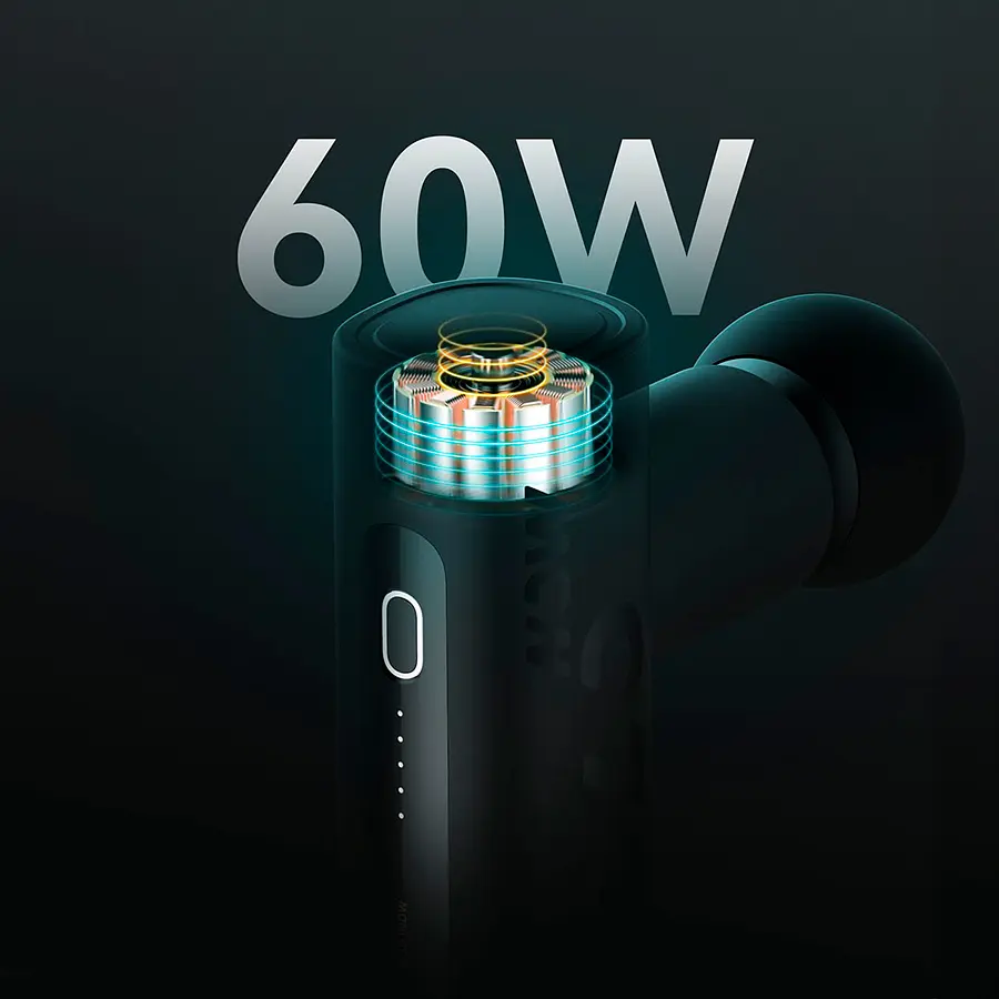 Ударний масажер для тіла Xiaomi WOLONOW Massage Gun Lite (FGMN-R-35) Black - фото 4