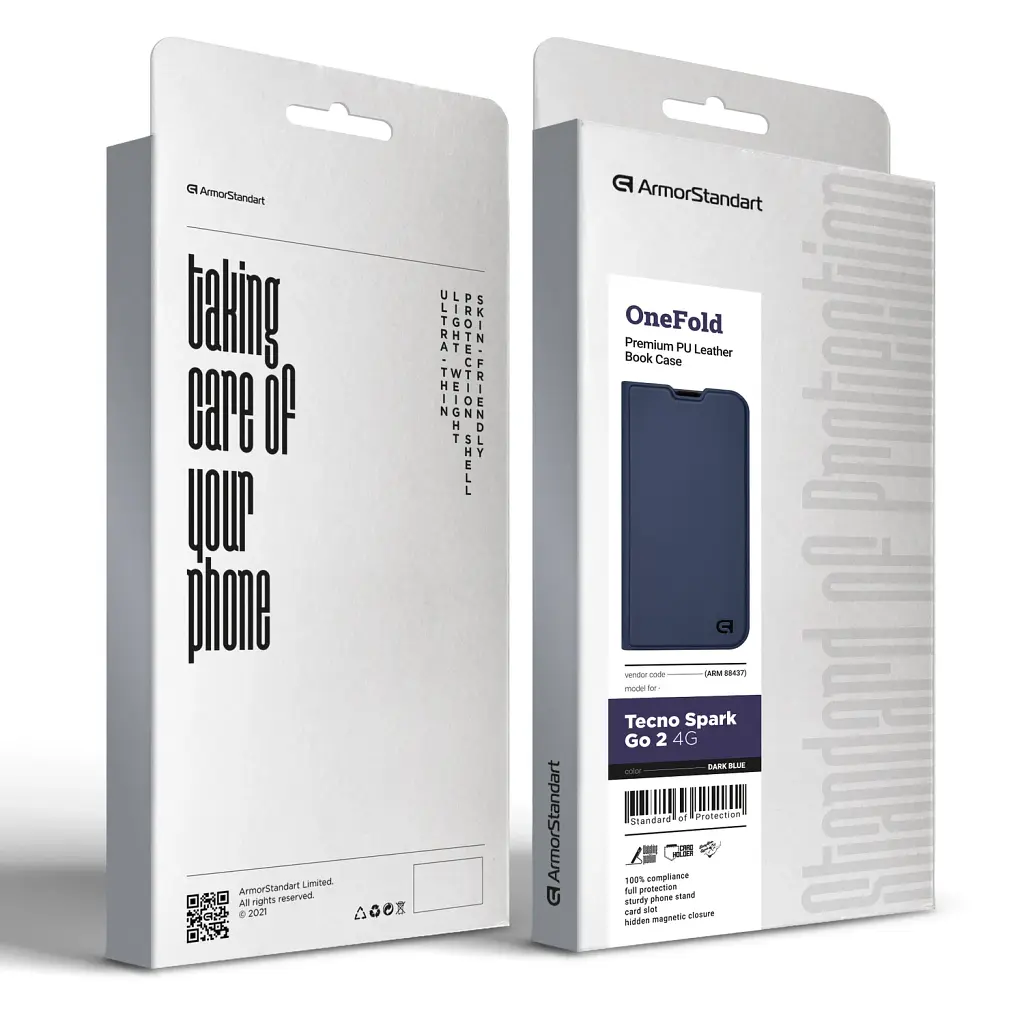 Чохол-книжка ArmorStandart OneFold Case для Tecno Spark Go 2 4G Dark Blue - фото 7