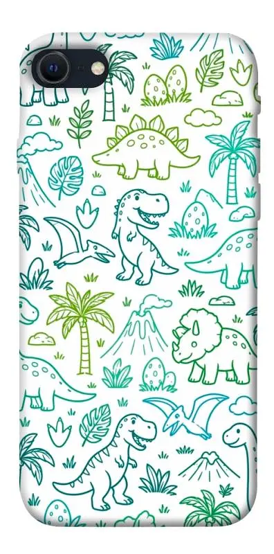TPU чохол Demsky Dino pattern для Apple iPhone SE (2020)