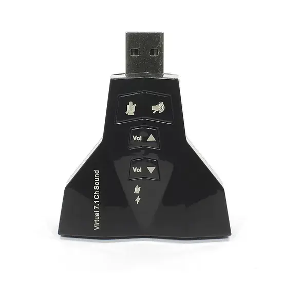 Звуковая карта 7.1 USB QTS-009 Black (16163) - фото 4