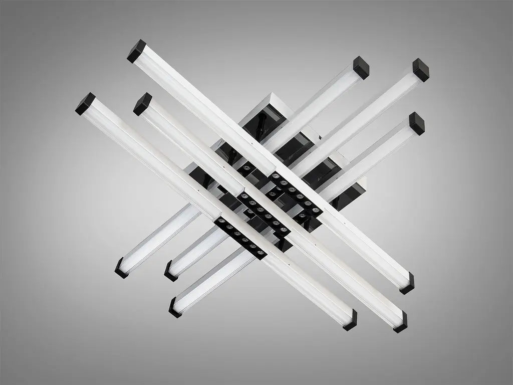 Сучасна стельова LED-люстра Diasha 2532WH+BK dimmer білий + чорний, 60 Вт, з пультом і димером, 68 см, до 10m2 - фото 4