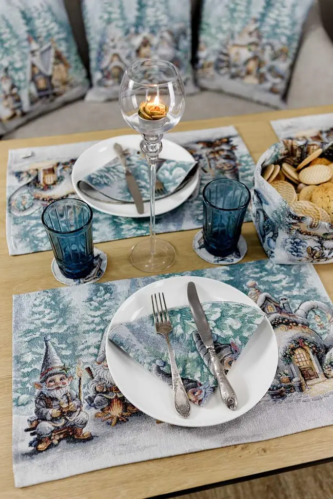 Наволочка Прованс гобеленова Казкові гноми Будиночок 45х45 см (38483) - фото 7