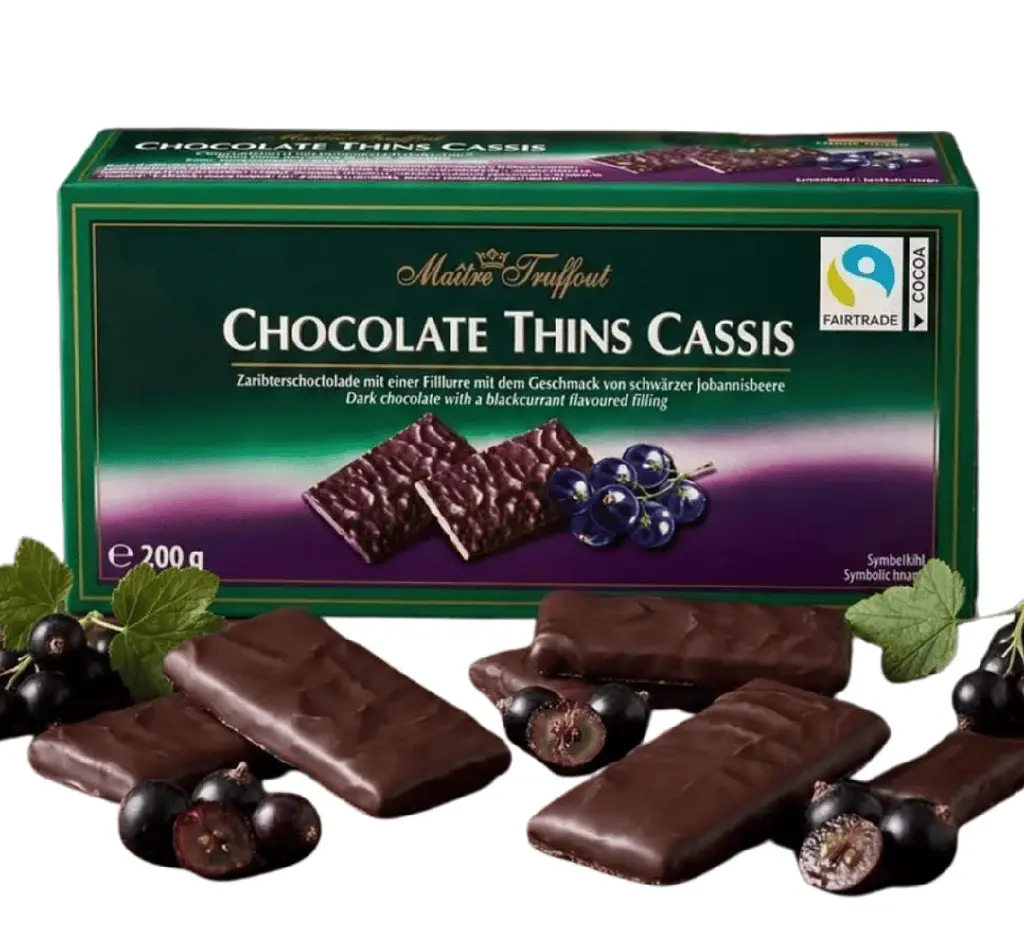 Шоколадні цукерки Maitre Truffout Chocolate Thins Cassis 200г - фото 2