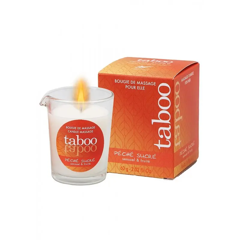Масажна свічка Ruf Taboo Peche Sucre для жінок з ароматом нектарина, 60 г - фото 2