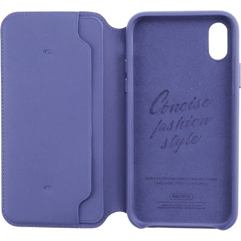 Чохол-книжка Remax Ideal Leather Case Apple iPhone X Blue - фото 4