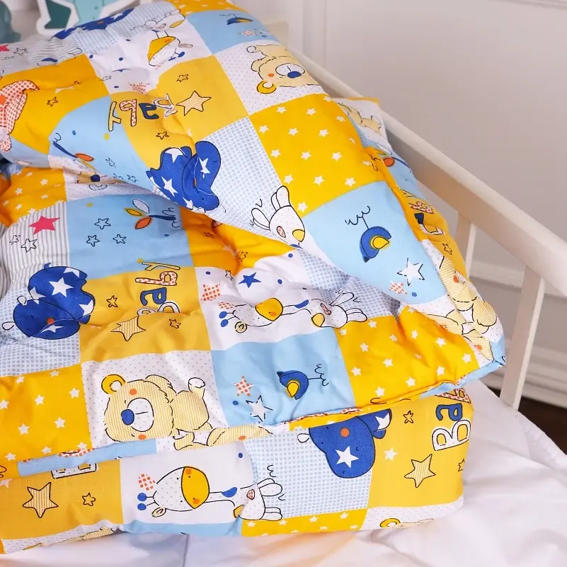 Набір антиалергенний MirSon зима Kids Time 20-0038 Cute animals 140x205 см бавовна: ковдра з подушкою (2200009665622) - фото 5