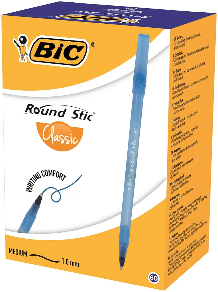 Ручка кулькова "BIC" Round Stic /893212/921403/ синя (60/540) - фото 3