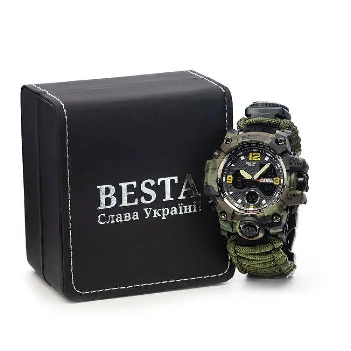 Чоловічий наручний годинник Besta Life Pro з компасом (Хакі) - фото 6