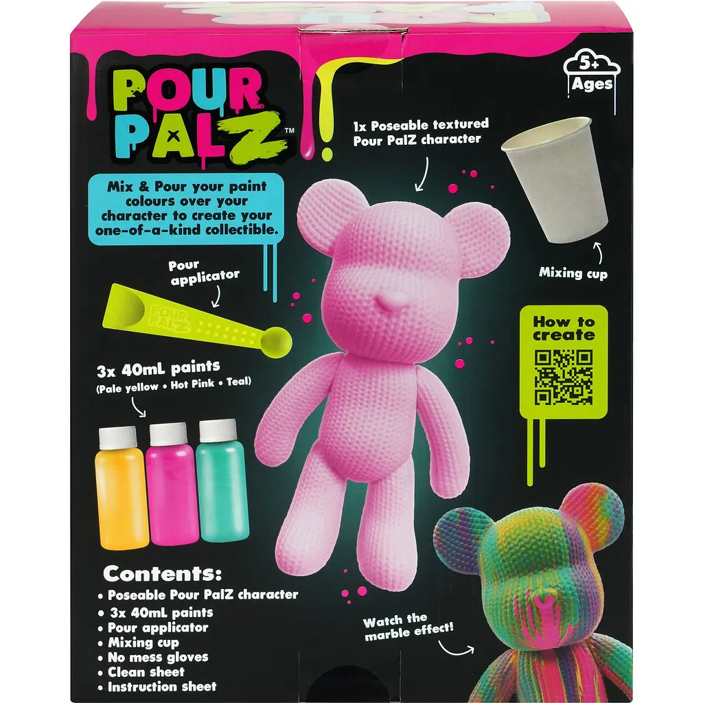 Набір для творчості ToyMonster Pour Palz Флюїд Арт Ведмедик Кольоровий вихор S4 В'язані дива (FC-G0004A) - фото 4
