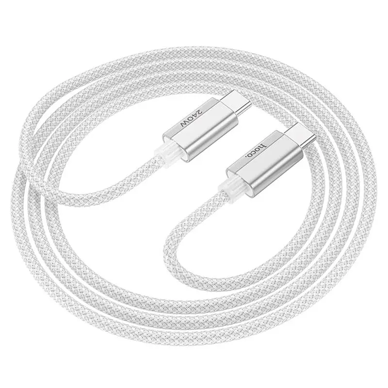 Дата кабель Hoco U134 Primero Type-C to Type-C 240W (1.8m) Gray - фото 3