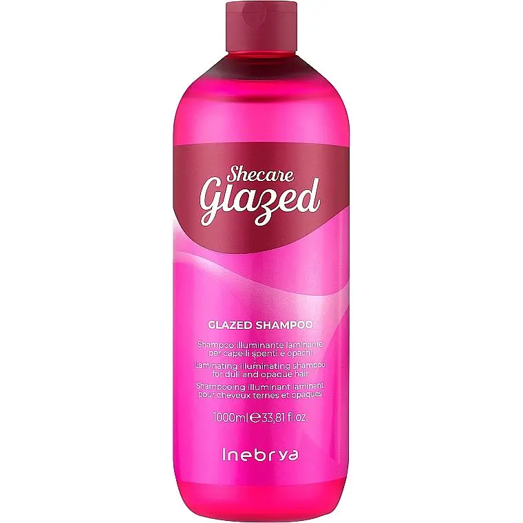 Шампунь для блеска волос с эффектом глазировки Inebrya Sheсare Glazed Shampoo 1 л - фото 1
