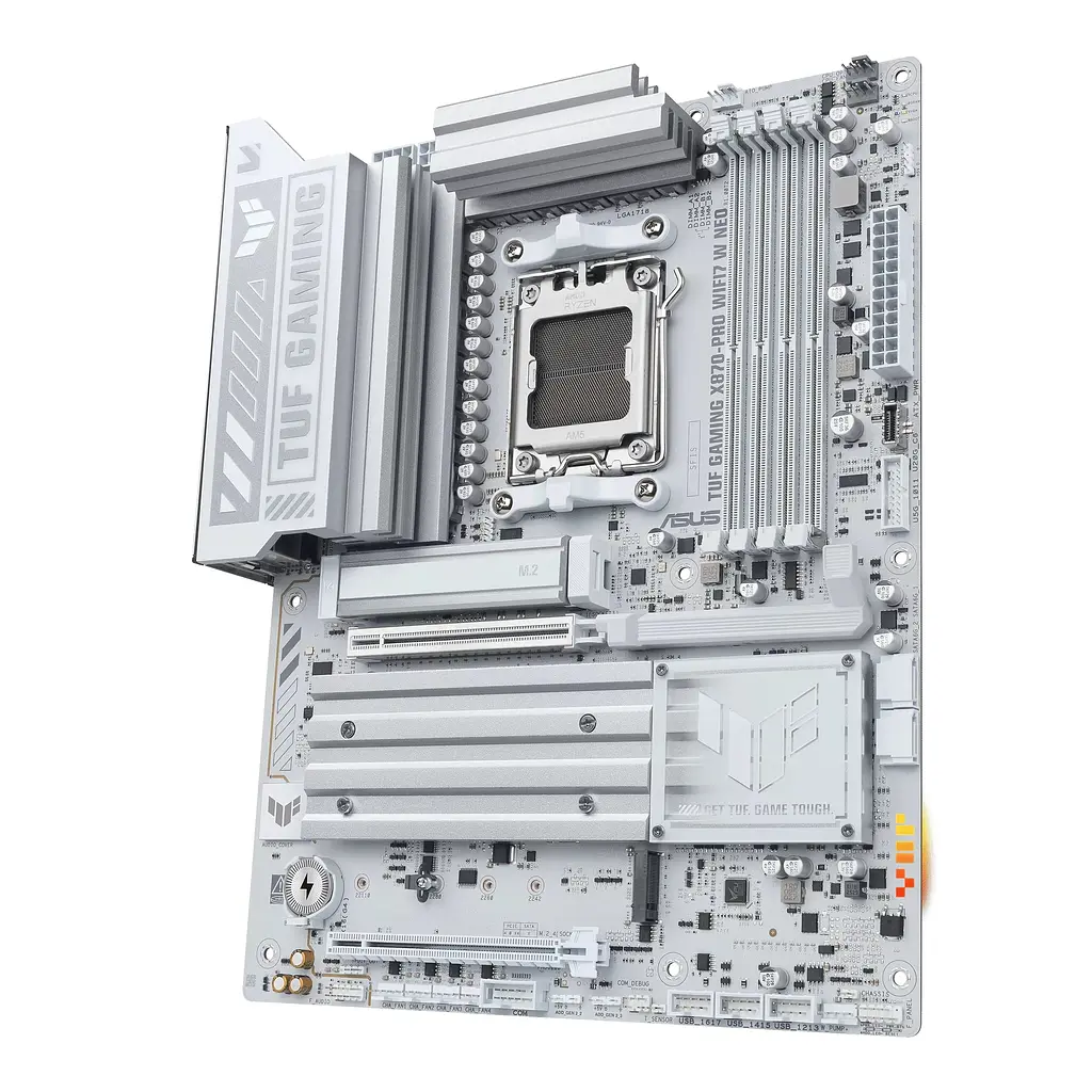 ASUS Материнська плата TUF GAMING X870-PRO WIFI7 W NEO sAM5 X870 4xDDR5 M.2 HDMI USB Type-C Wi-Fi BT ATX білий - фото 4