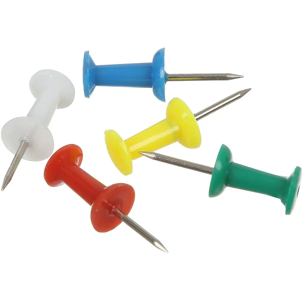 Набор пинов канцелярских Buromax Цветные 50 шт. (BM.5150) - фото 2