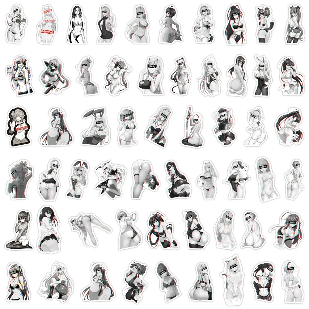 Стікерпак Дівчата Набір наклейок GeekLand Girl 55 штук - фото 2