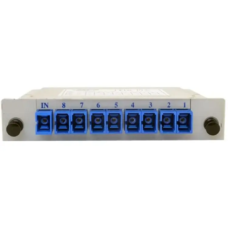 Опто-волоконне обладнання Cor-X Оптичні корпусні подільники (DIN) Coupler PLC-1×8-3-SC/UPC (157875)