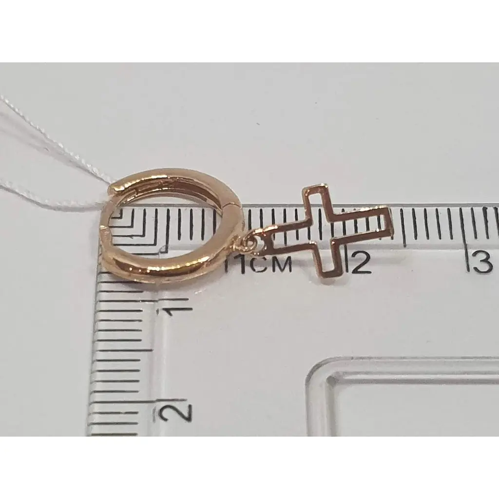 Золотые серьги KievGold Крестики. 2/1074 - фото 5