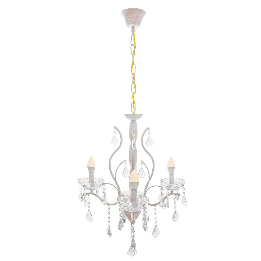 Люстра свеча Brille подвесная хрустальная E14 40W WH (BCL-678S/3) - фото 5