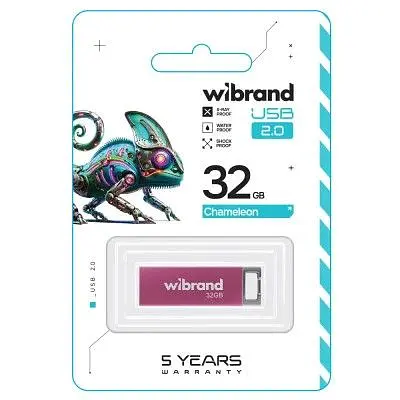 USB флеш накопитель Wibrand 32GB Chameleon Pink USB 2.0 (WI2.0/CH32U6P) - фото 2