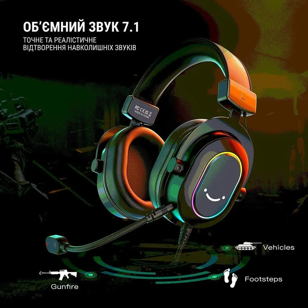 Игровая гарнитура Fifine H6P RGB USB Pink (H6P) - фото 6