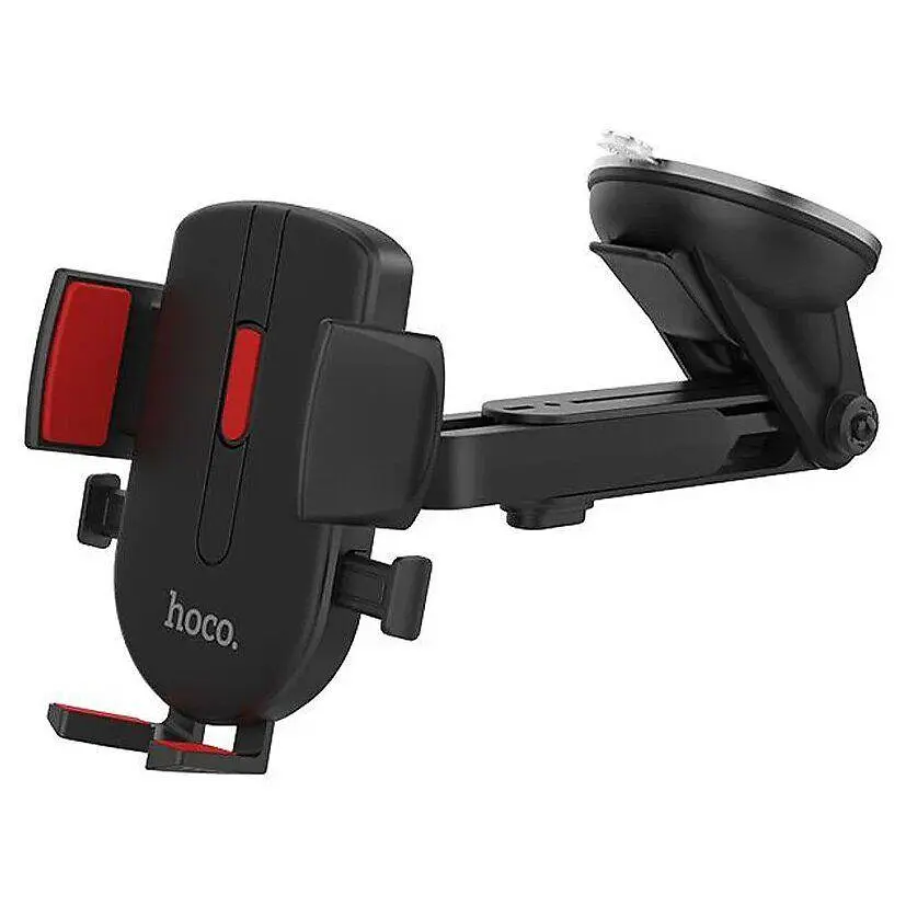 Автотримач для телефону HOCO "CAD01" на присосці жорстка ніжка Black/Red - фото 3